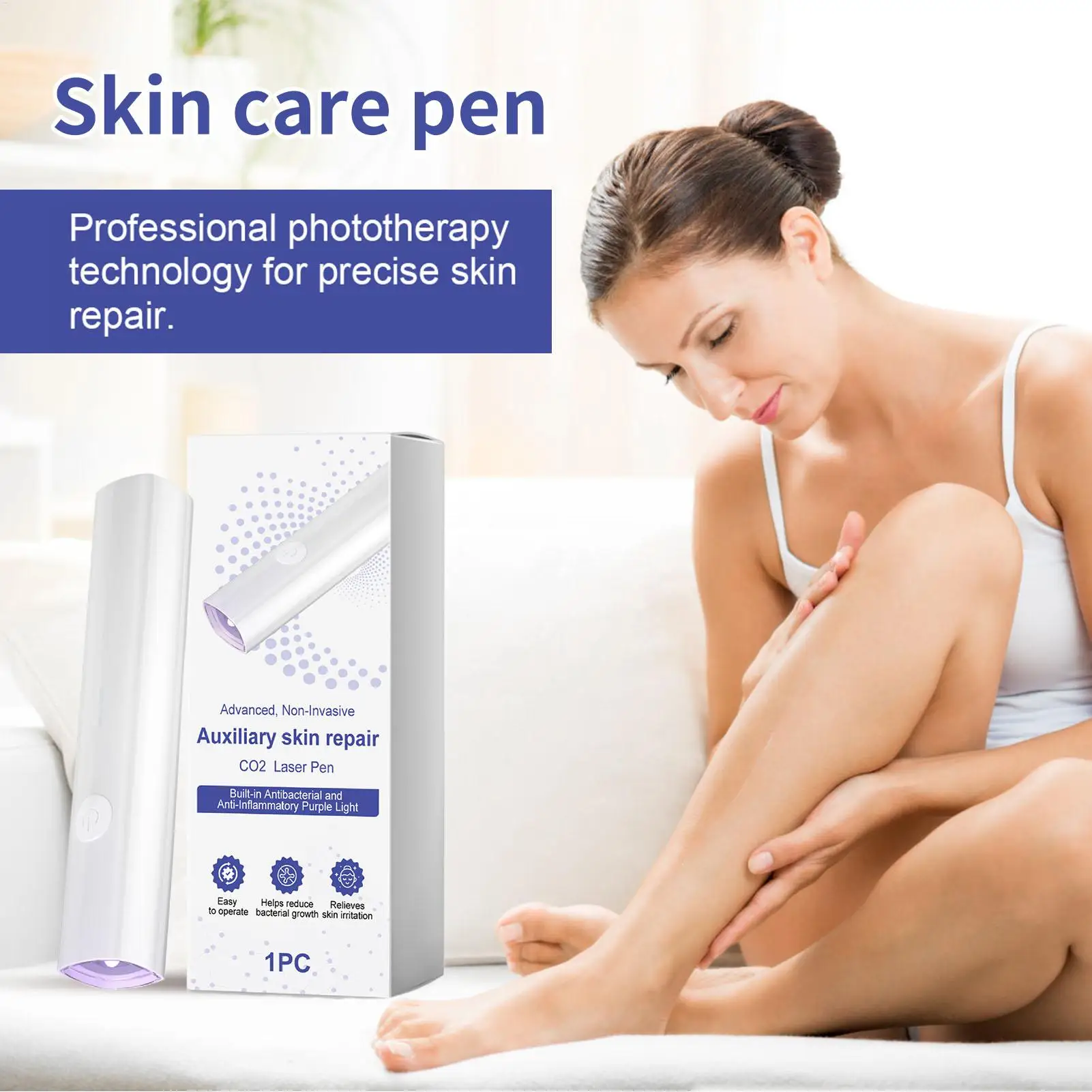 Huidverzorgingspen Draagbare professionele elektrische zachte gezichtsgereedschap Schoonheidspen voor vrouwen Volwassenen Dagelijks reizen Thuiskantoor Gezicht Lichaam