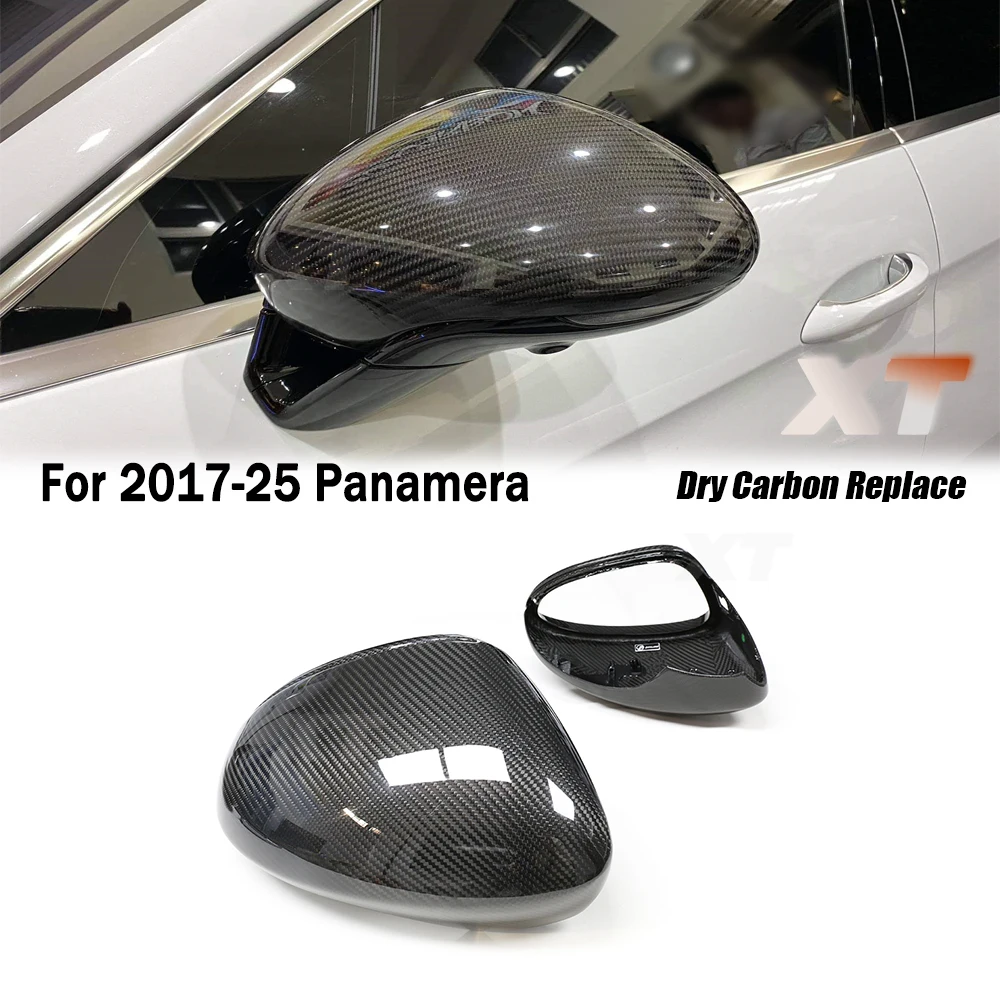 

For 2017-25 Porsche Panamera 971 976 Full Dry Carbon Fiber Replacement Rear View Mirror Cover Caps LHD/RHD Lane assist GTS Turbo