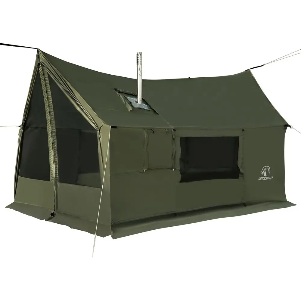 4-Season Waterproof & Windproof Hammock Tent with Stove Jack, Ideal for Camping, Hiking, and Outdoor Adventures