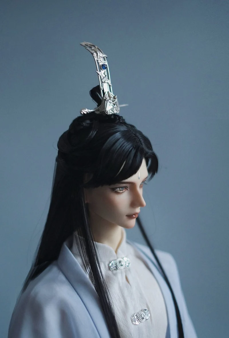 1/4 1/3 Skala BJD Puppe Perücken Alte Kostüm Chinesische Hanfu Lange Haare Samurai Perücke Für SD13 Mädchen SSDF ID72 Onkel Zubehör A1940