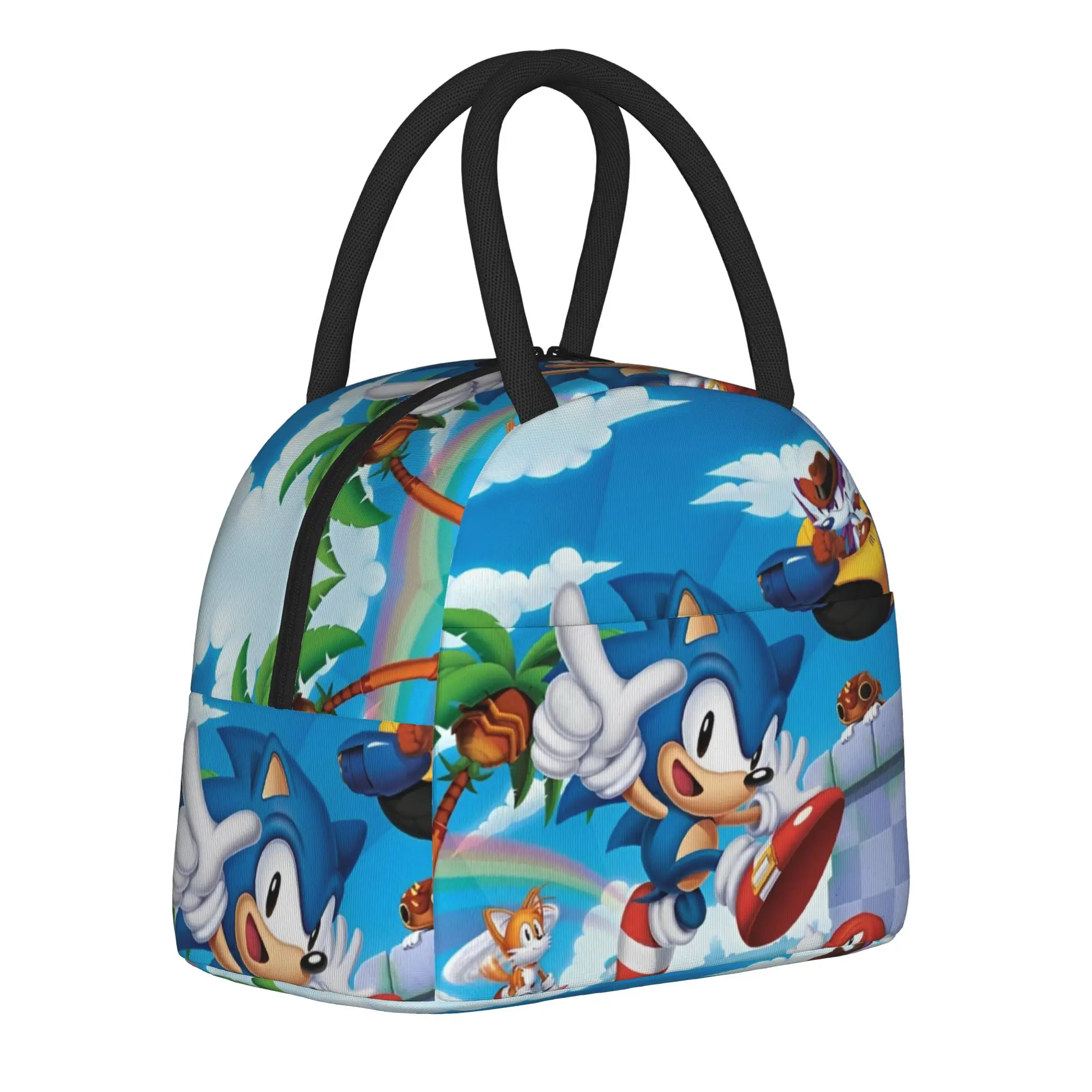 Shadow The Hedgehogs  Insulated Lunch Bag Thermal Bag Reusable  Large Tote Lunch Box Men Women Work  Travel