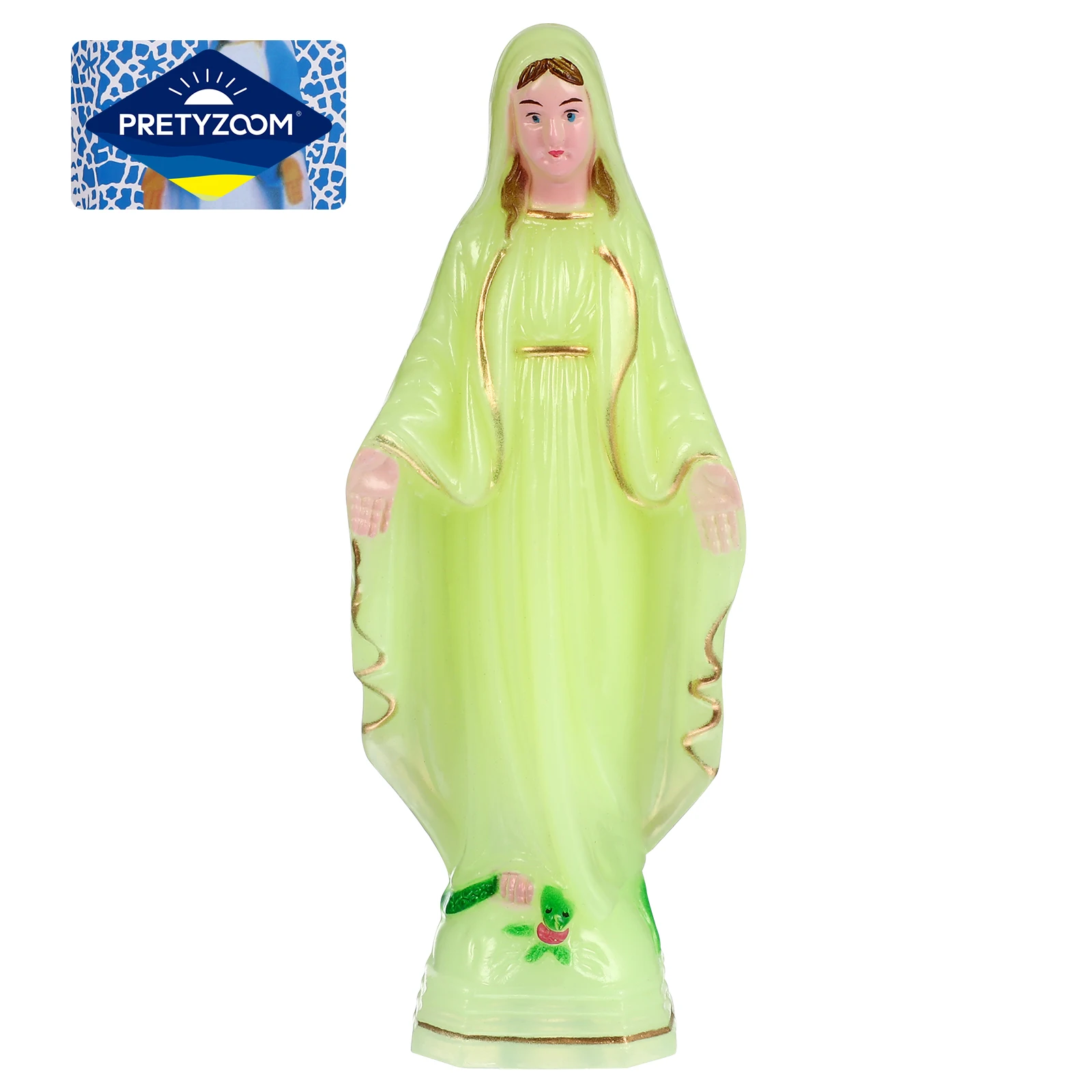 

Premium Hand Painted Mother Mary Statue Catholic Religious Decoration Desktop Ornament Church Adornment Luminous Night Light