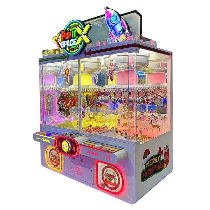 Indoor Amusement Equipment Coin Operated Prize Vending Machine Clip Pop It Space Gifts Vending Game Machine