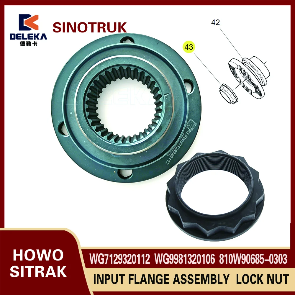 

WG7129320112 Input Flange Assembly WG9981320106 Jam Nut 810W90685-0303