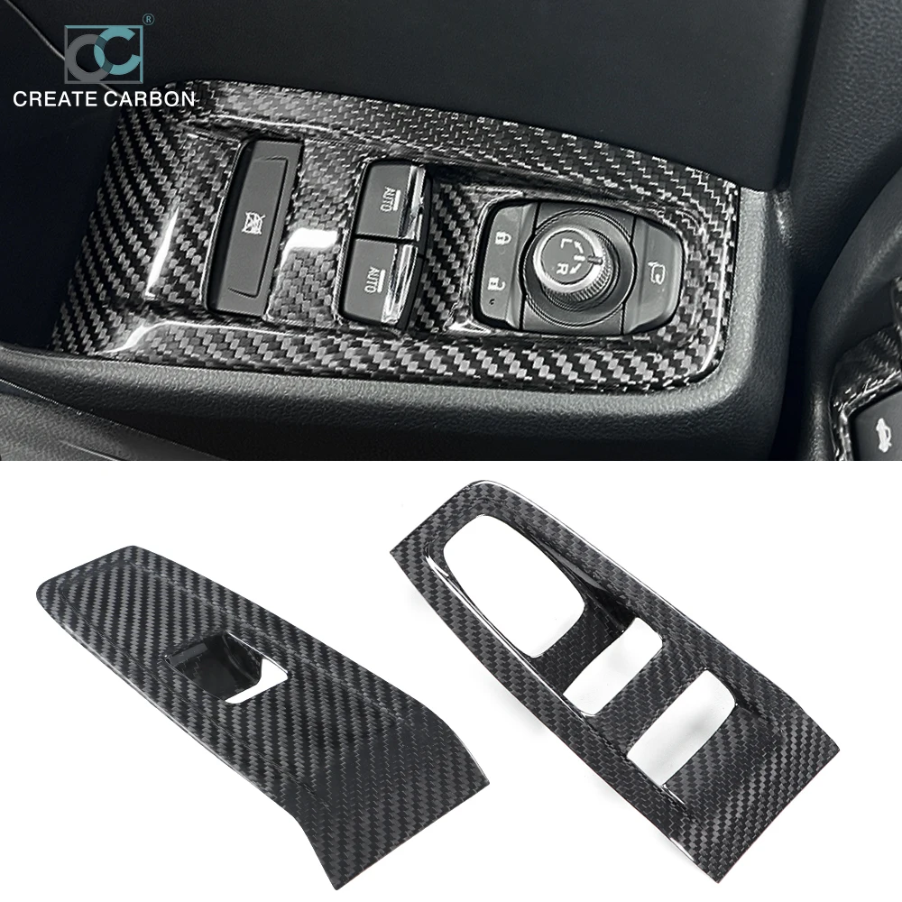 

For BRZ GR86 LHD Carbon Fiber Car Door Button Trim Switch Cover Car Window Lift Button Frame Sticker, Car Interior Accessories