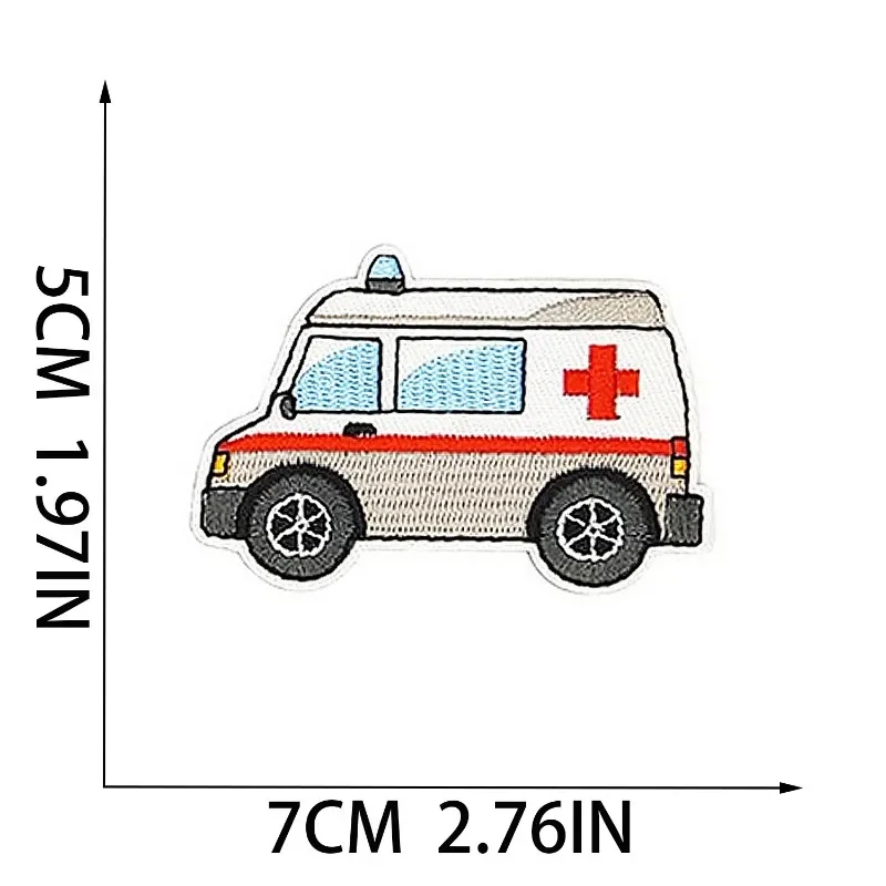 

Medical Supplies Ambulance Sew Iron On Embroidery Patch for DIY Clothes Jeans Shoes Bags Coats T-shirt Hat