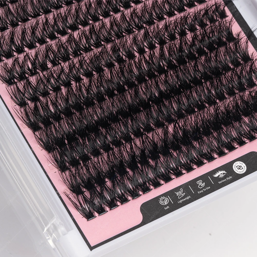 1 ชิ้น DIY 60D DAMMAN Lashes ชุด Bond และซีลแหนบแต่ละกลุ่ม Lash Extension ขนตานุ่มธรรมชาติอุปกรณ์