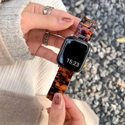 Resin Strap For Apple Watch Band 42mm 44mm 46mm 38mm 40mm 41mm 45mm Correa Wristband Replace IWatch Serie 10 9 8 7 6 Ultra 2 SE