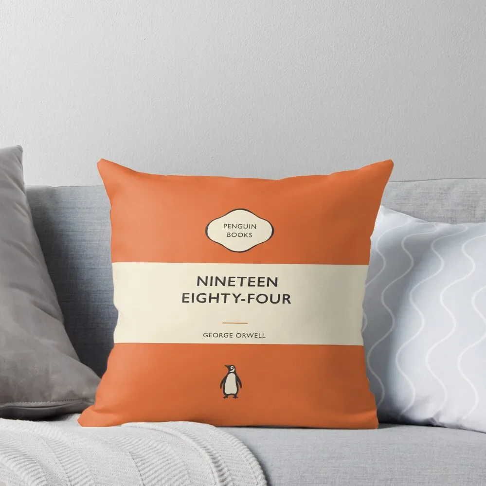 

1984 George Orwell Penguin Book Cover Throw Pillow Bed pillowcases Pillows Aesthetic christmas pillowcases pillow