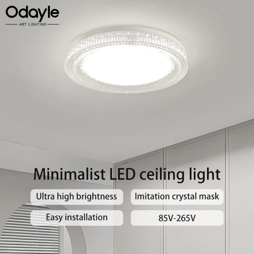 LED Ceiling lights Minimalist Creative Crystal Home Light Round Square 48w36w24w12w Bedroom Study Balcony Indoor Lighting