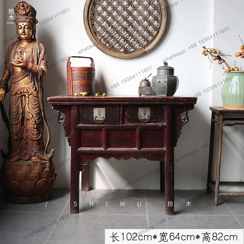 LSVintage Cabinet Wardrobe Storage Sideboard Antique Folk Style Old Furniture
