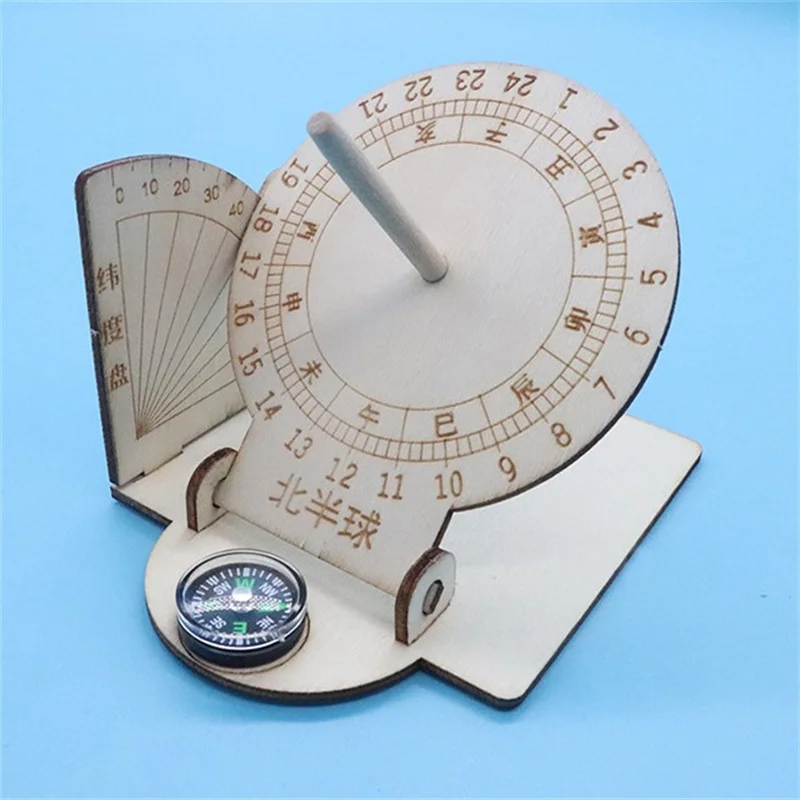 Sundial Model Technology Small Maker Diy Material Homemade Solar Clock Science Experimental Equipment Department Desk Accessorie