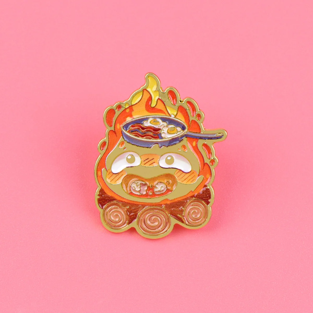 Cute Fire Enamel Pins Anime Movie Brooches Badges for Backpacks Jackets Hats Retro Collection Gifts Cosplay Accessories view 4