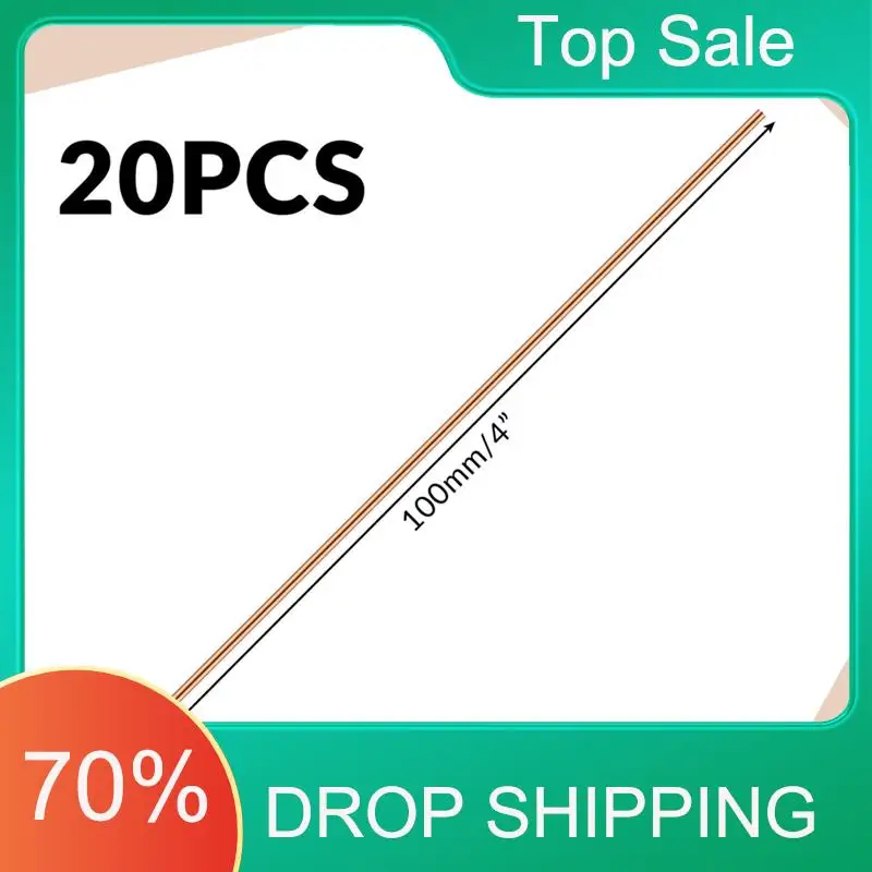 ^Прибытие для металлических поделок своими руками для хобби - 20 шт. круглый стержень из чистой меди, длина 4 дюйма, диаметр 3 мм, твердый медный стержень