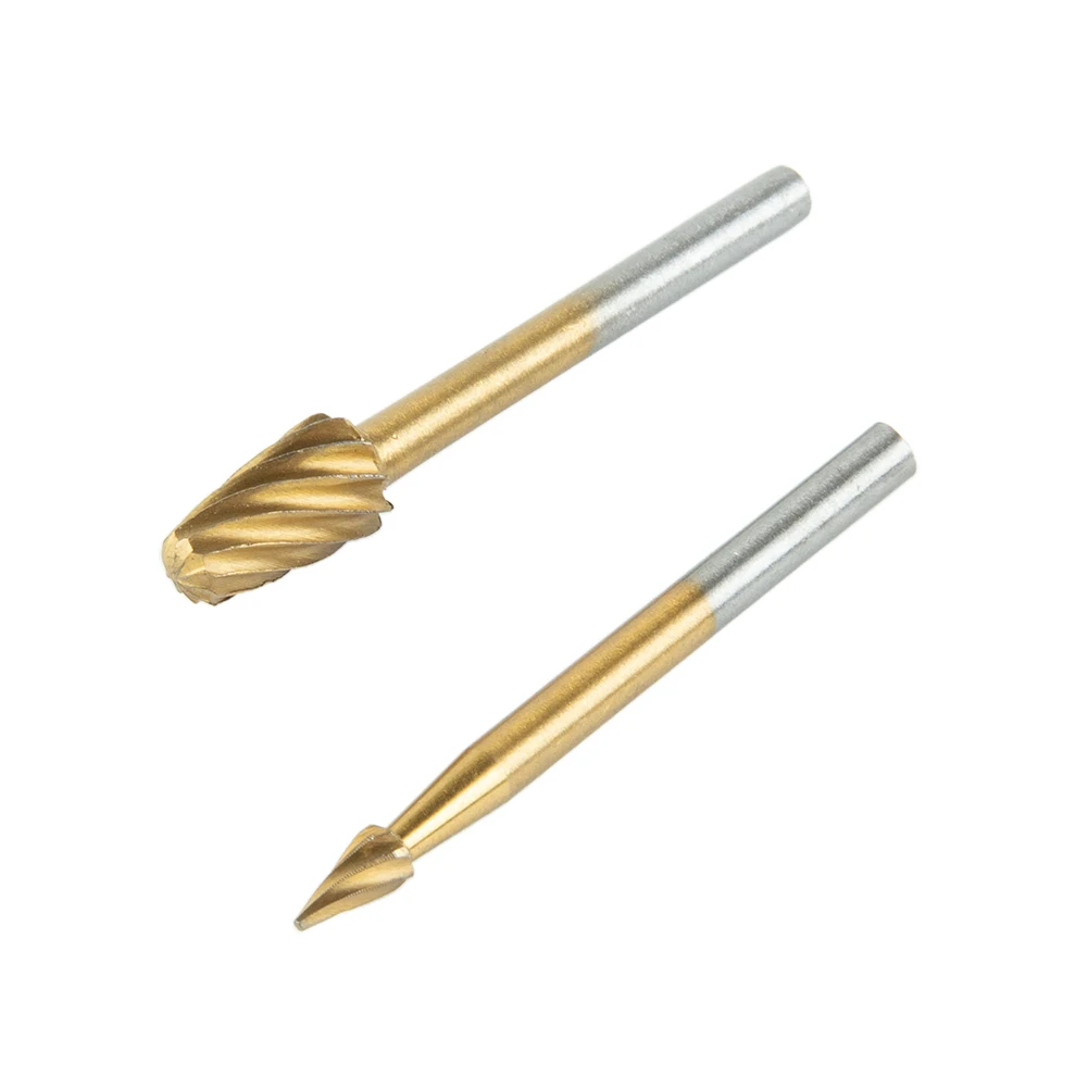 

High Speed Steel Tungsten Carbide Burrs Set 10pcs with 14 Head Shapes Perfect for Wood, Metal, Plastic, and More