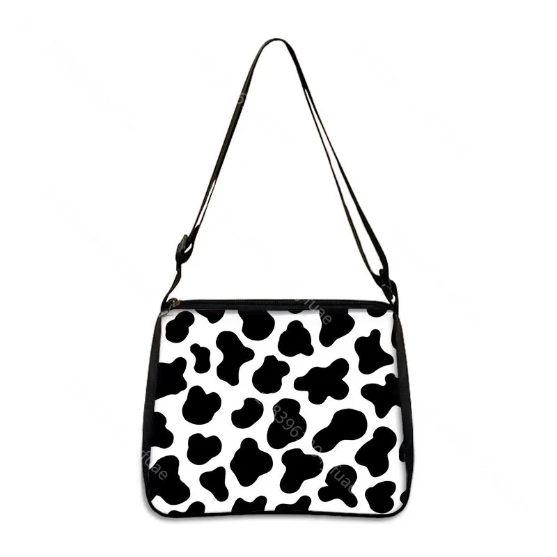 Bolsa leopardo zebra para mulheres, estampa de vaca, bolsas de ombro pequenas, axilas, moda feminina