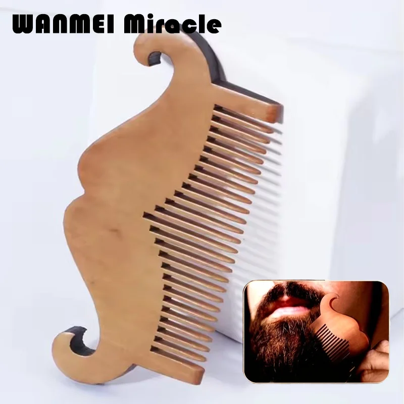 

Парикмахерская профессиональная деревянная расческа в форме бороды, расческа для волос, мягкая расческа для бороды, щетка для усов, аксессуары для бритья, инструмент для укладки волос