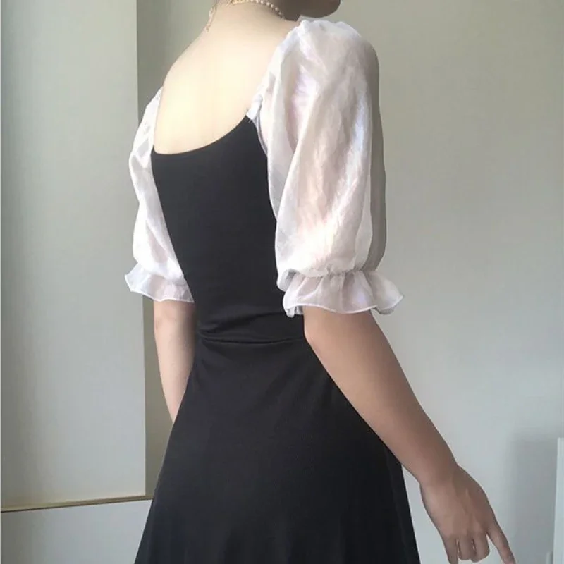 Cover-ups femmes Patchwork Kawaii décontracté Style japonais Chic tendre vacances maillots de bain esthétique mode basique été taille haute