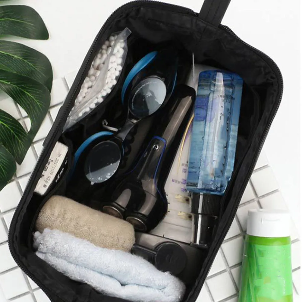 1Pcs Mens Waterproof Toiletry Bag Durable Nylon Zipper Pouch Travel Storage Organizer for Camping Gym Vacation