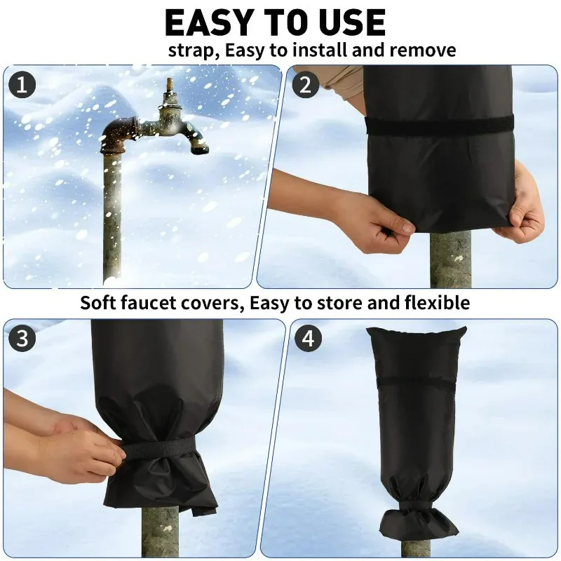 يغطي الصنبور في الهواء الطلق الشتاء تجميد حماية معزول الحنفية كم مقاوم للماء مكافحة الكراك حنفية حقيبة لحديقة ساحة السباكة
