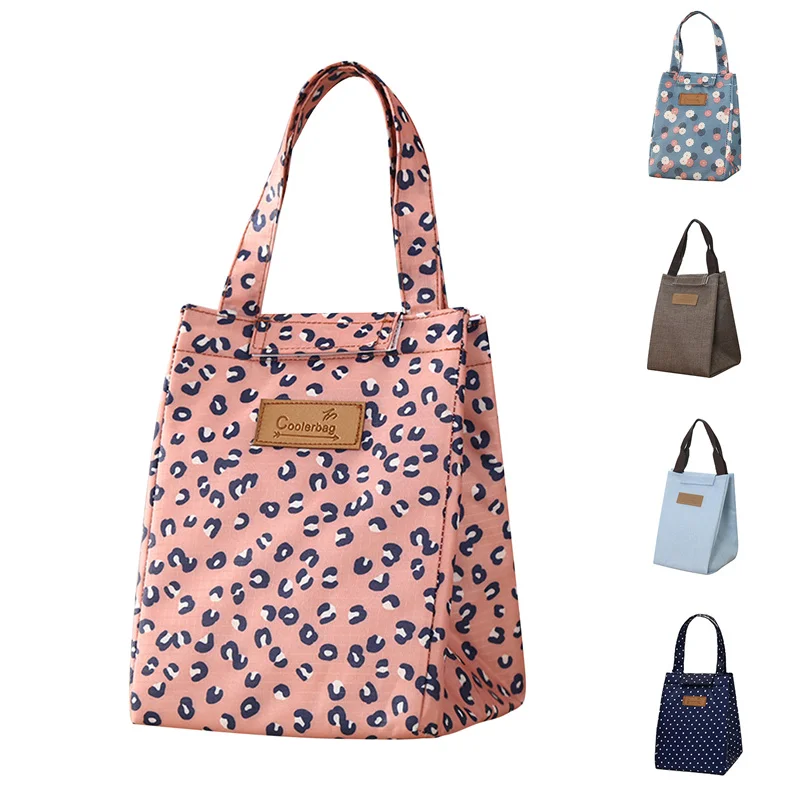 حقيبة الغداء المحمولة الغذاء حقيبة مبردة الحفاظ على الحرارة علب الاغذية أكياس الغداء غطاء عازل للنساء حقيبة يد كاجوال 2024