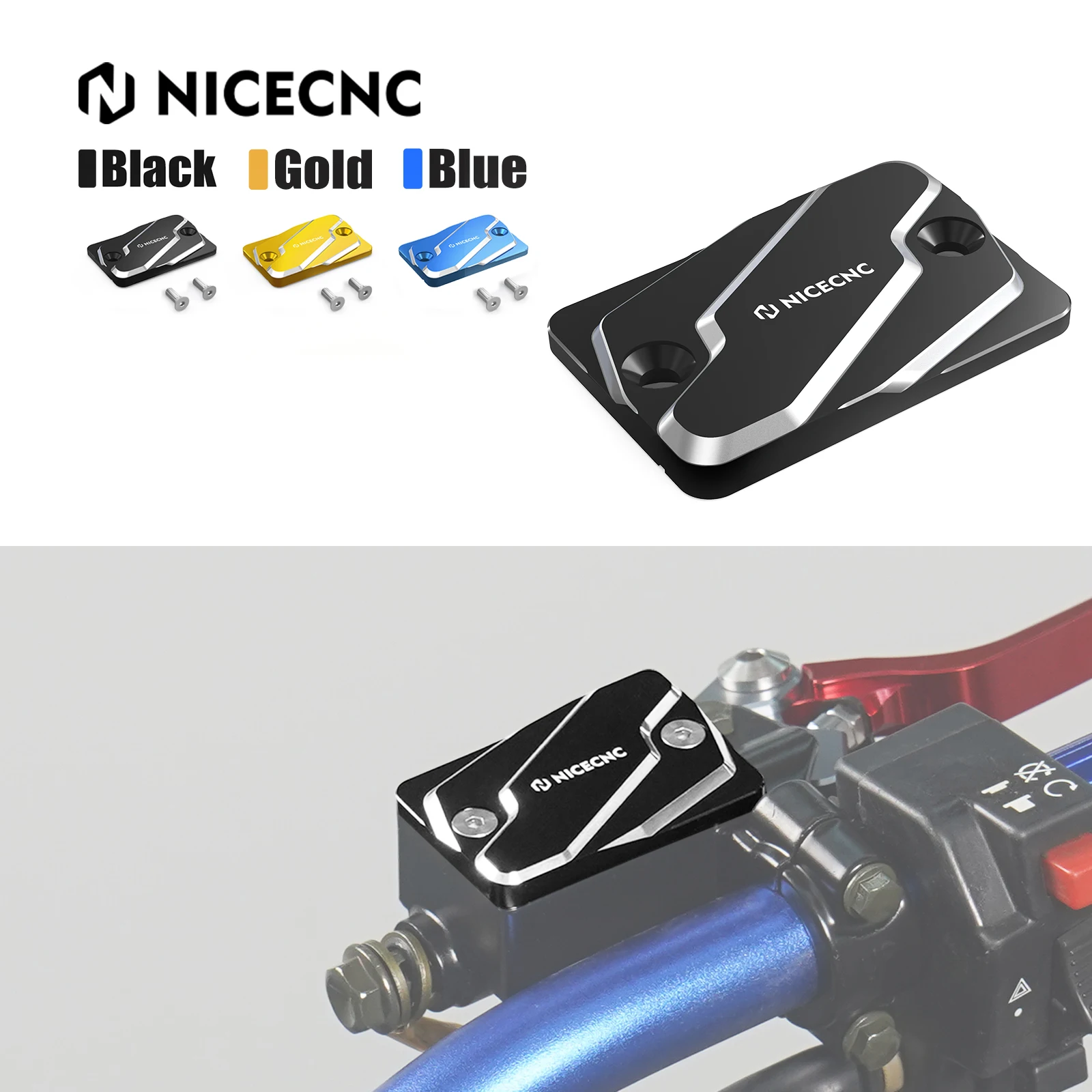 

NICECNC For Suzuki DRZ400SM DRZ400S DRZ 400SM DR-Z400SM DR-Z400S 2005-2017 Aluminum Front Brake Oil Fluid Reservoir Cover Cap