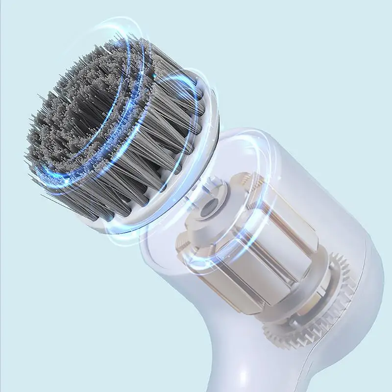 Electric Brush For Cleaning Bathroom Handheld Spin Scrubber Spin Scrubber With Replaceable Brush Heads Powerful Cleaning Brush