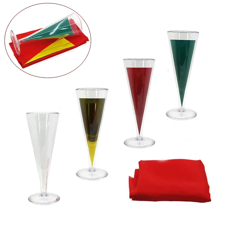 Glass Color Change Chameleon Champagne Magic Tricks Liquid Color Change Magia Magician Stage Party Bar Gimmick Comedy Mentalism