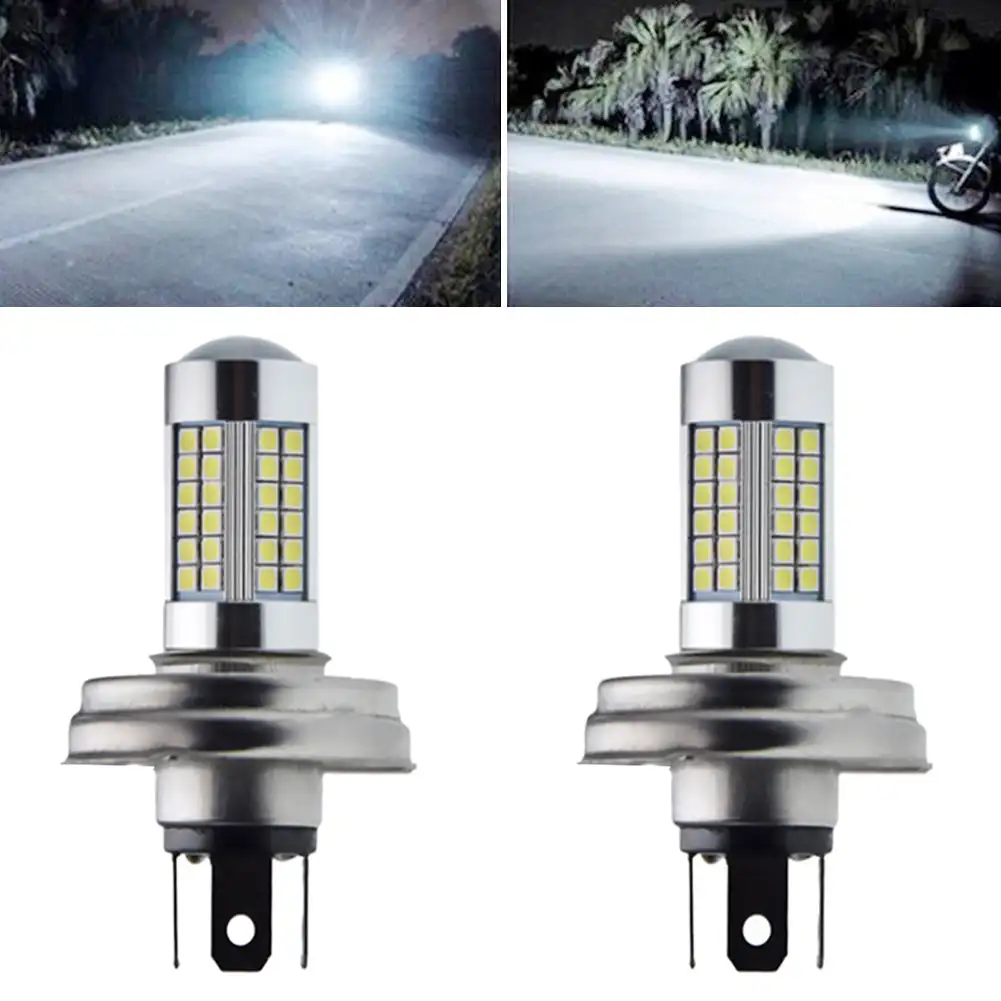 1pcs DC 6V 10-30V 12V 24V P45T R2 3030SMD LED Motorcycle Headlight Bulb 1000LM 6000K Car Tractor Light Scooter Motobike Headlamp