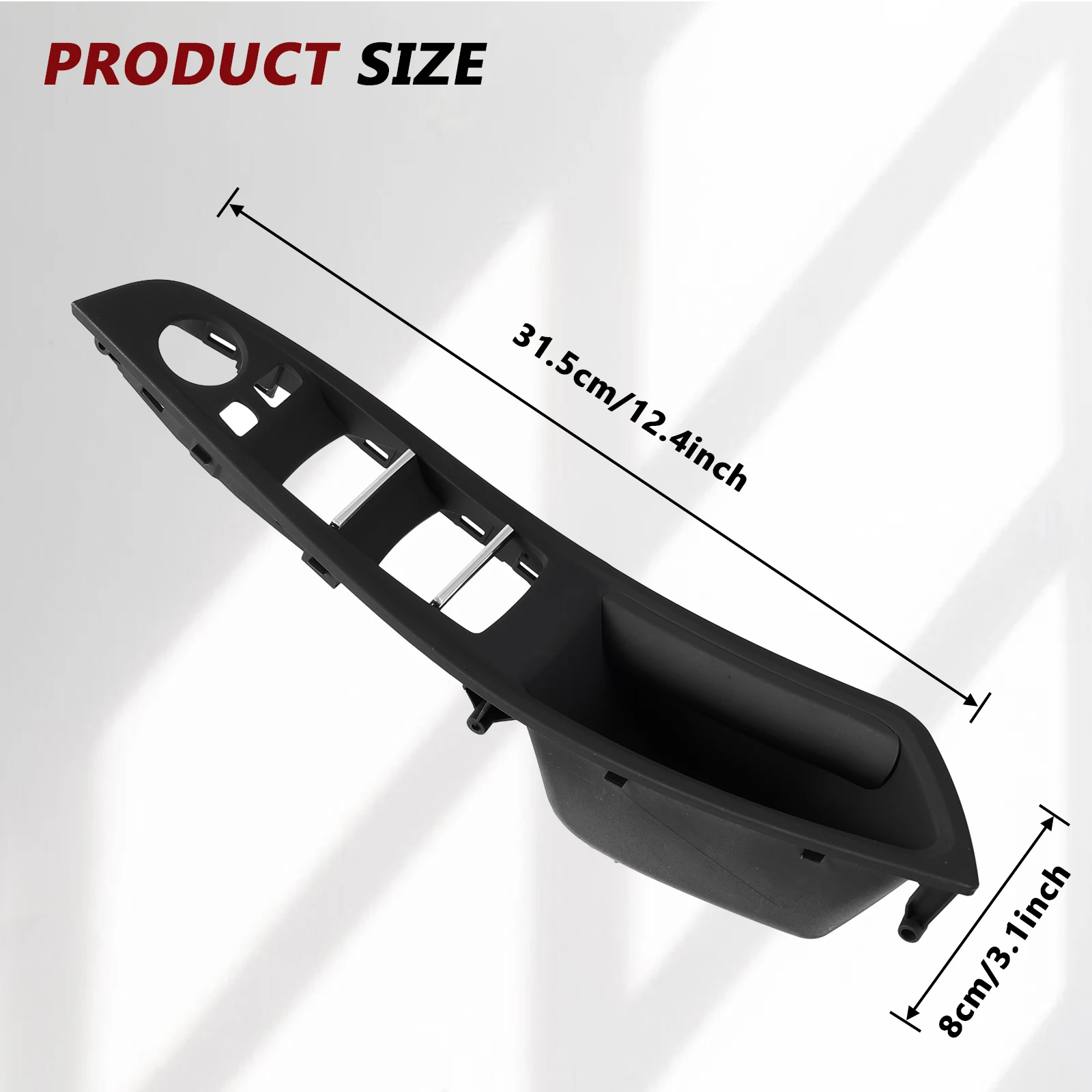 Left Hand Driver Side For BMW 5 series F10 F11 2010-2017 Black Car Interior Inner Door Handle Panel Pull Trim Cover 51417225873 view 2