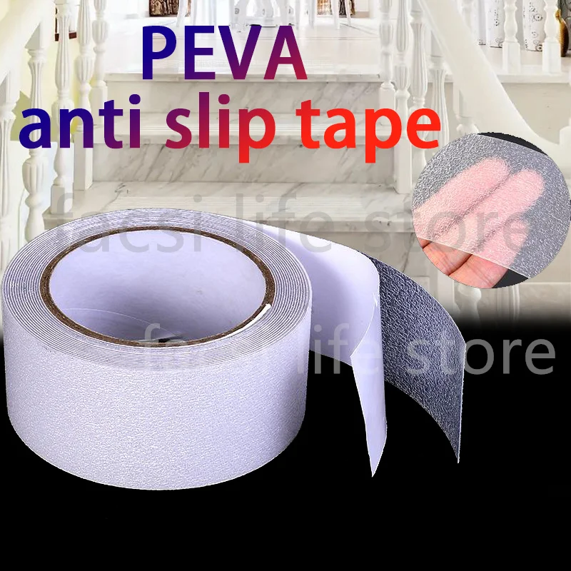 

5M Anti Slip Floor Tape PEVA rubber silica sand tape Adhesive Stickers Waterproof Non-slip Tape For Ground Bathroom Stairs