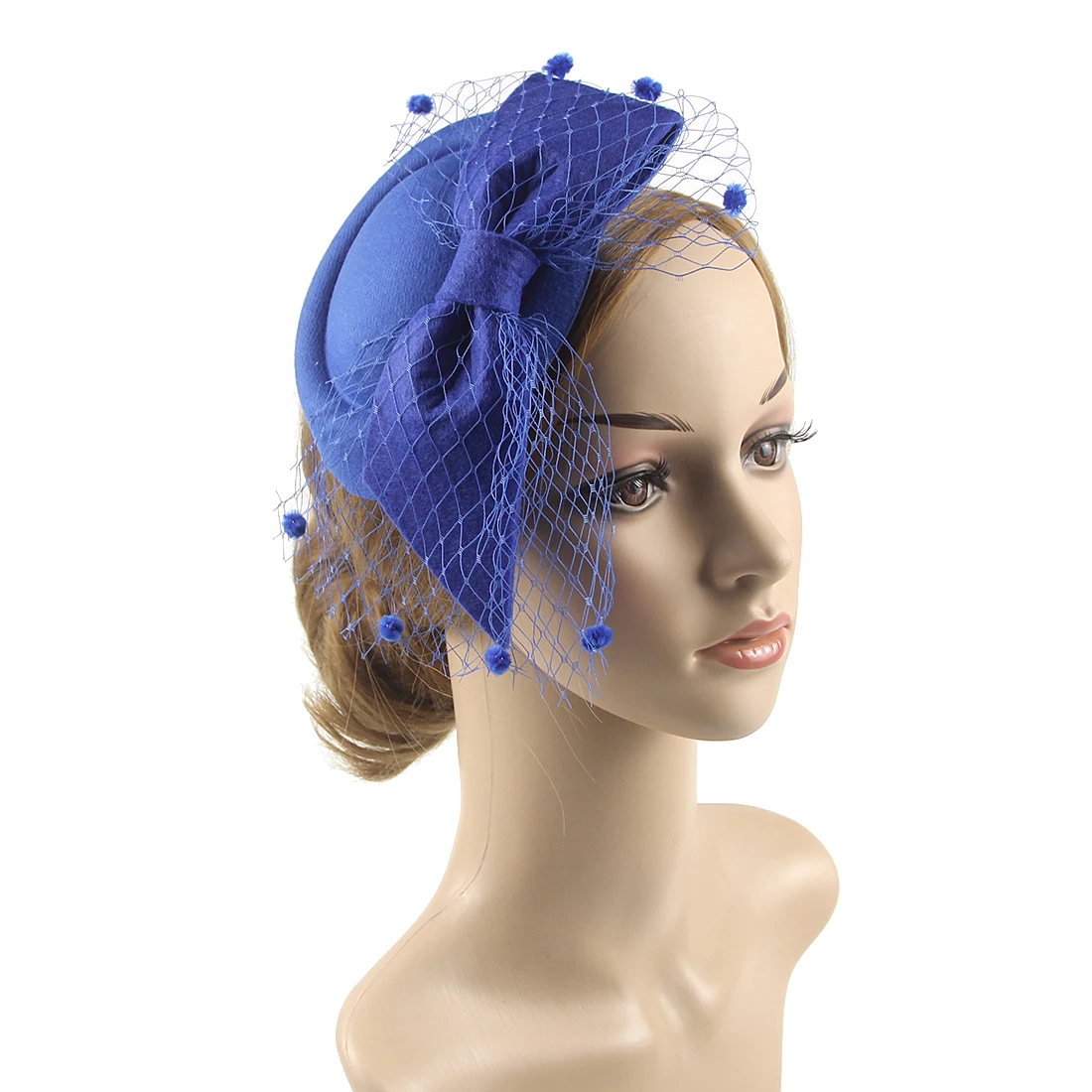 Bow Veils Fascinator Hat Feathers Women Wedding Headpiece With Clip Bridal Church Wedding Headwear Hairpin Accessories Pillbox
