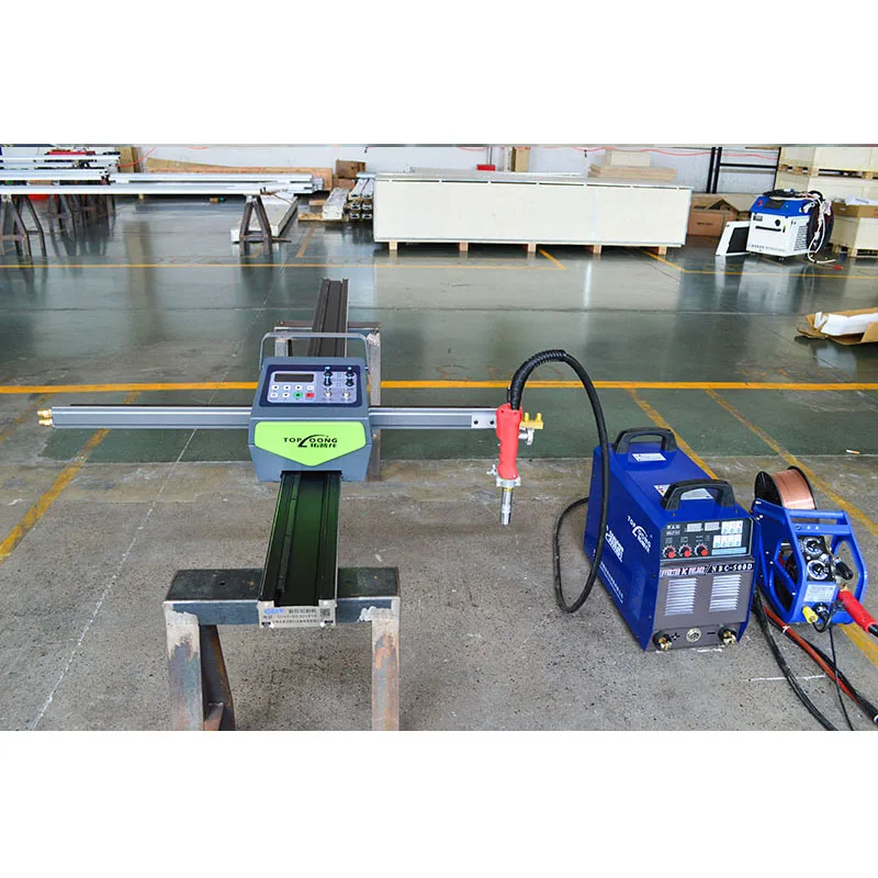 Welding tractor TIG MIG MAG Weld Oscillate welding torch tracks Metal sheet beveling cutter machine 700x1500mm