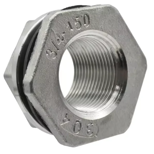 1/2 "3/4" 1 "1-1/4" 1-1/2 "2" BSP أنثى الموضوع 304 تركيب أنابيب الفولاذ المقاوم للصدأ مقرنة خزان المياه ثقب استنزاف #6