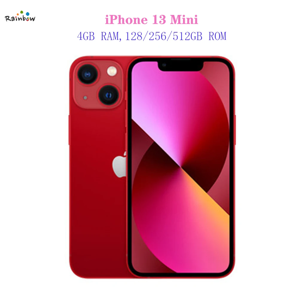 Apple-smartphone iPhone 13 mini, 128GB/256GB/512GB, 5G, LTE, NFC, IOS, A15, Bionic, Hexa Core, 5,4 pulgadas, Dual, y 12MP 12MP, 4GB de RAM