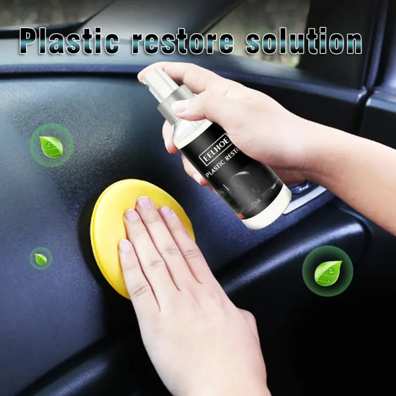 30ml Plastic Parts Retreading Agent Wax Instrument Panel Auto Interior Auto Plastic Renovated Coating Car Light Cleaner