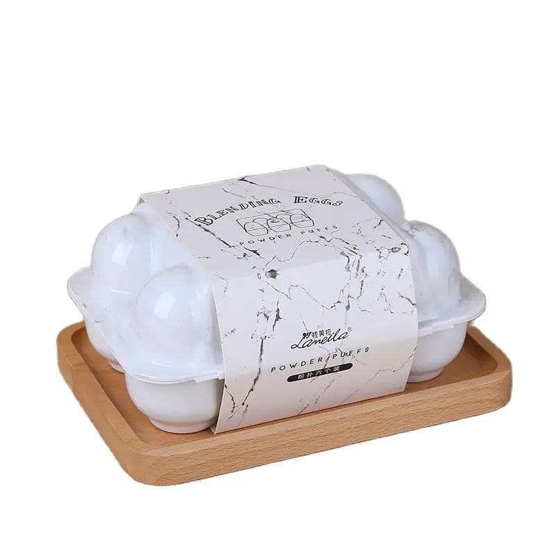 6 قطعة ماكياج مسحوق نفخة مجموعة مع صندوق لينة مستحضرات التجميل نفخة ماكياج الإسفنج مجموعة الأساس مسحوق الإسفنج الجمال يشكلون أداة