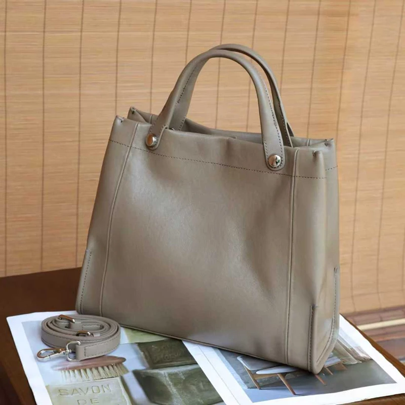 

Hifashion Cow Genuine Leather Handbags For Women 2025 Luxury Designer Large Shopping Tote Office Ladies Shoulder Crossbody Bags