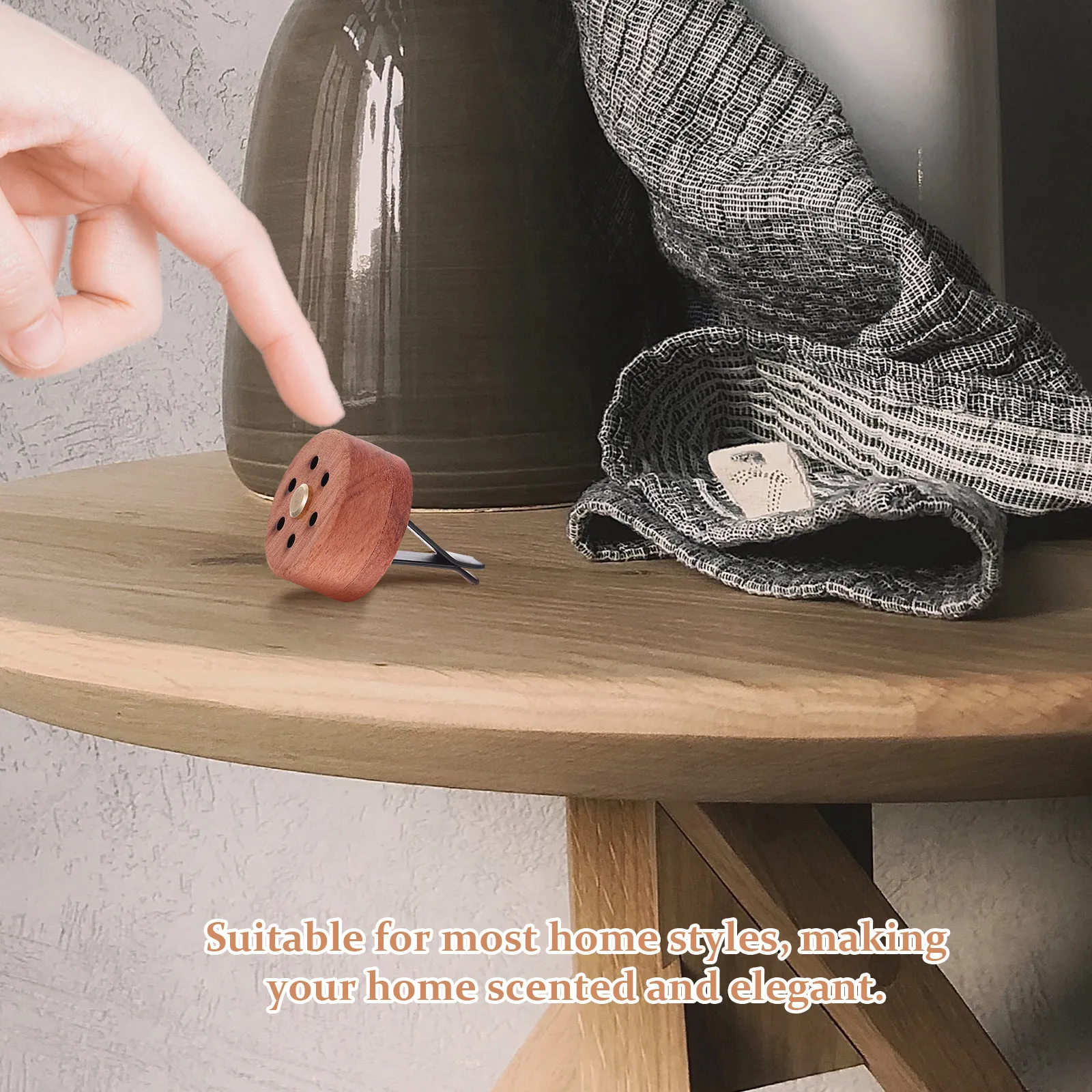 

1Pcs Wooden Aroma Diffuser Car Mounted Essential Oil Diffuser for Car Office Bedroom Yoga Room Meditation Space Home Decor