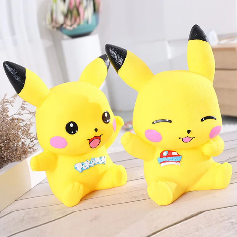 23cm Cartoon Anime Pokemon Cute Pikachu Piggy Bank Money Saving Pot Model Decorate Children Charm Birthday Xmas Gift