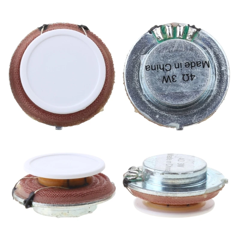 QX2B 2 ชิ้น 4 โอห์ม 27 มม. 3 วัตต์สำหรับเสียงสะท้อนการสั่นสะเทือนของลำโพงสเตอริโอเสียงที่มีความเที่ยงตรงสูง