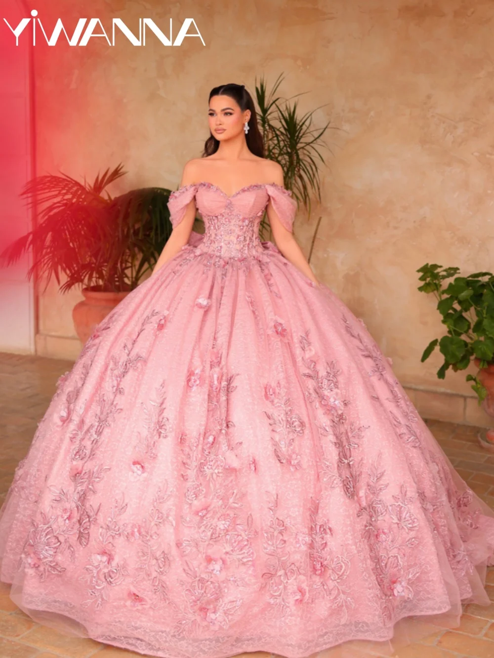 

Opulent Lace Appliques Quinceanera Dress Shinny Beaded Off Shoulder Princess Gown Customized Charming Sweet 15 Party Vestidos