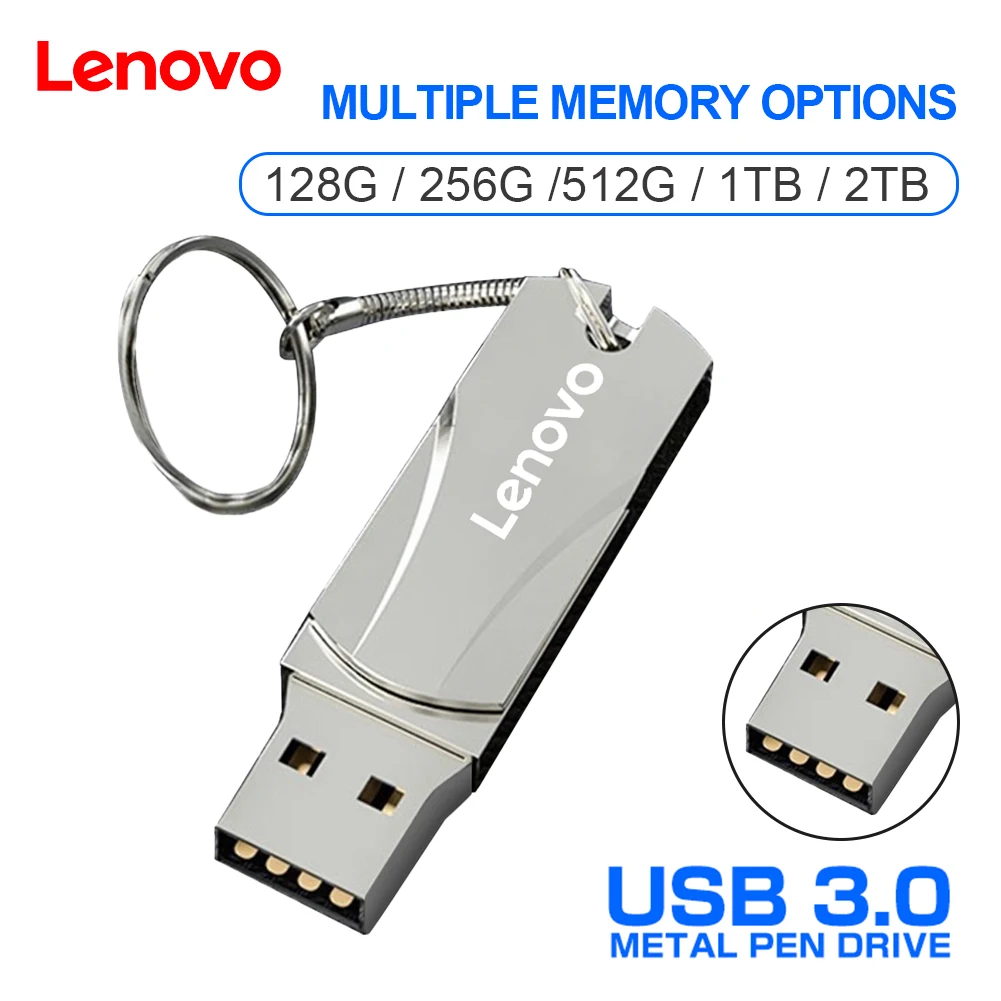 Lenovo 2TB USB 3.2 Flash Drive High Speed USB Pendrive 1TB Type-C Interface Dual-Use Flash Pen Drive For Mobile Phone Computer