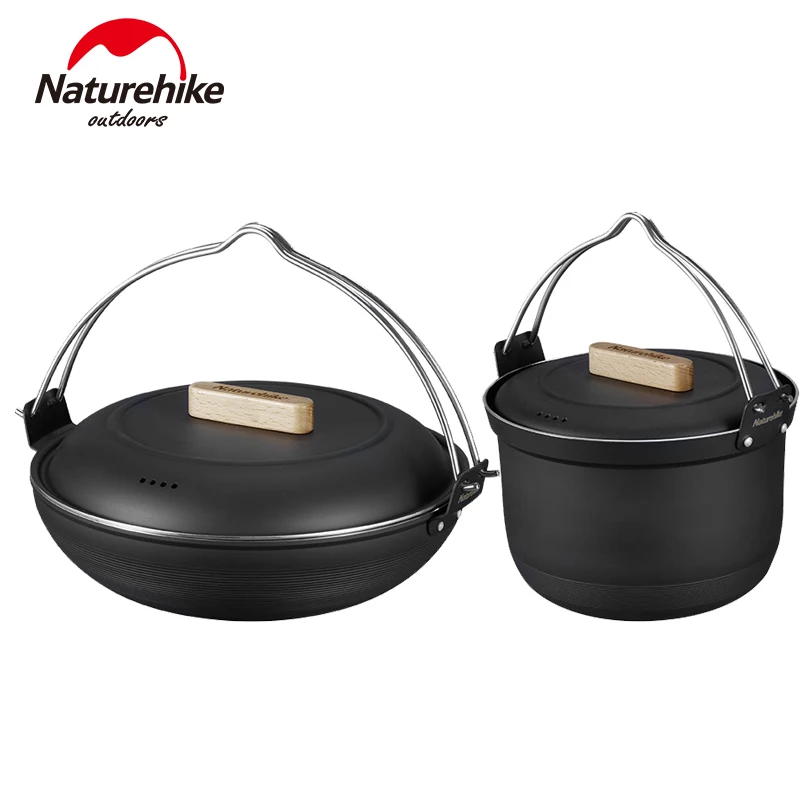 

Naturehike Aluminum Pot Non-stick Skillet Pan with Lid Cover Frying Cookware Stewing Cooking for Outdoor Camping Hiking Portable