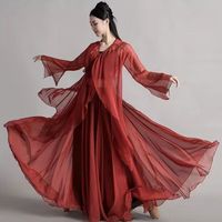 Classical Traditional Chinese Danc Folk Dance Performance Clothing Adult Woman Long Sleeve Dance Costumes