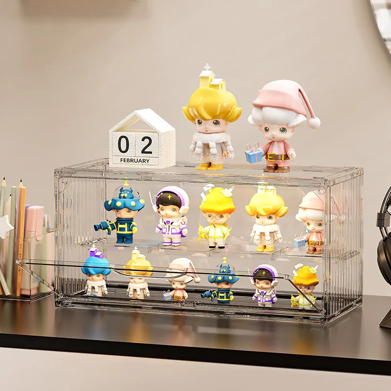 

Large Containerized Designs Acrylic Organizer for Collectible Figures and Blind Box Toys Action Figures Desktop Organizers Box