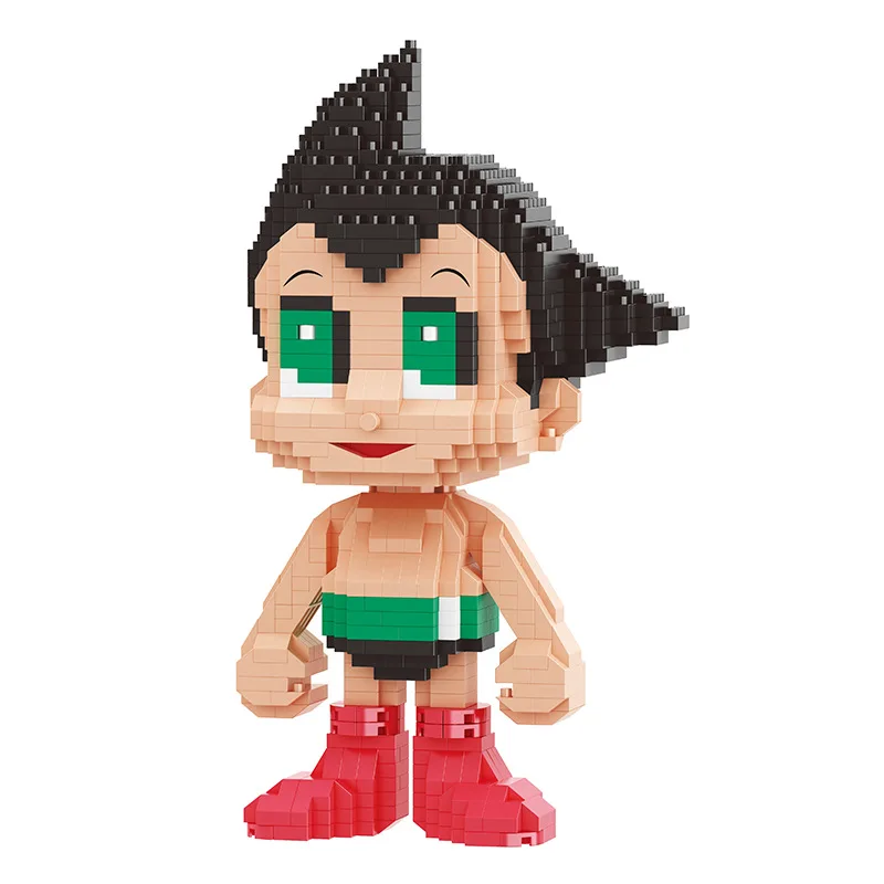 

Genuine cartoon characters assembled with tiny particles miniature building blocks assemble toy model Astro Boy Kaidi Xiaoling