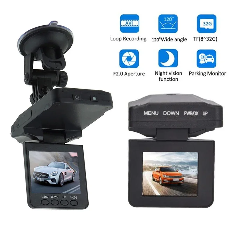 2.4 Inch LCD Display 6 Infrared LED 270 Degree Wide Angle Rotatable Night Vision FHD Car DVR Driving Recorder Camera Recorder