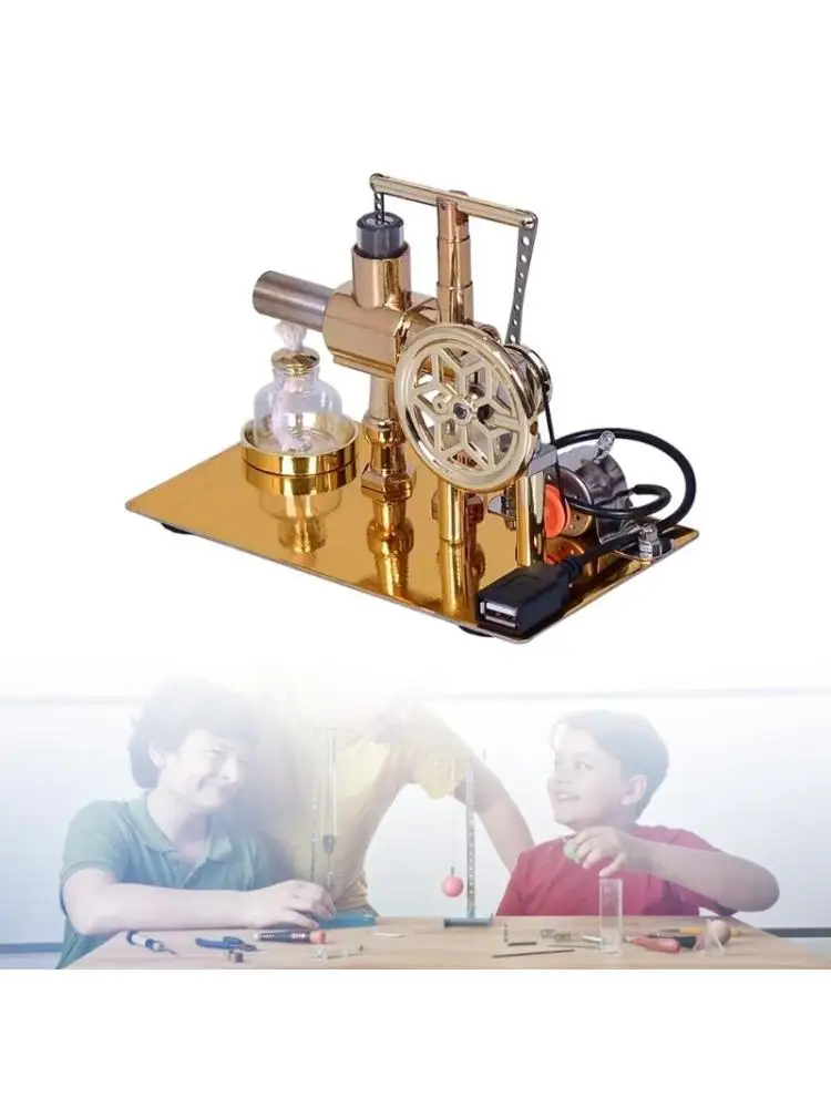  Hot Air Stirling Engine Motor Model Metal Stirling Engine Teaching Aids Physical Scientific Education Stern Toy for Kid
