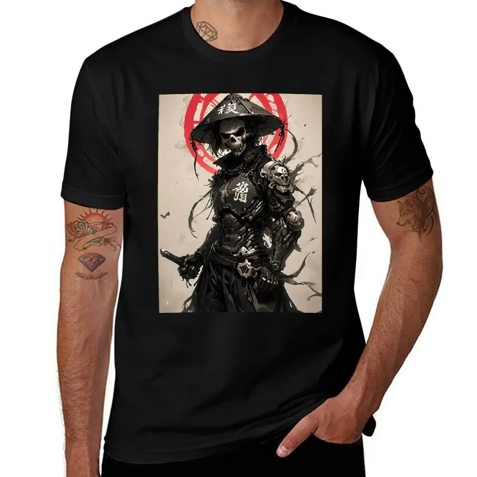 shadow of the ronin T-Shirt summer top anime stuff Men's cotton t-shirt